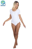 BODY DANZA IN LYCRA MEZZA MANICA BIANCO DONNA